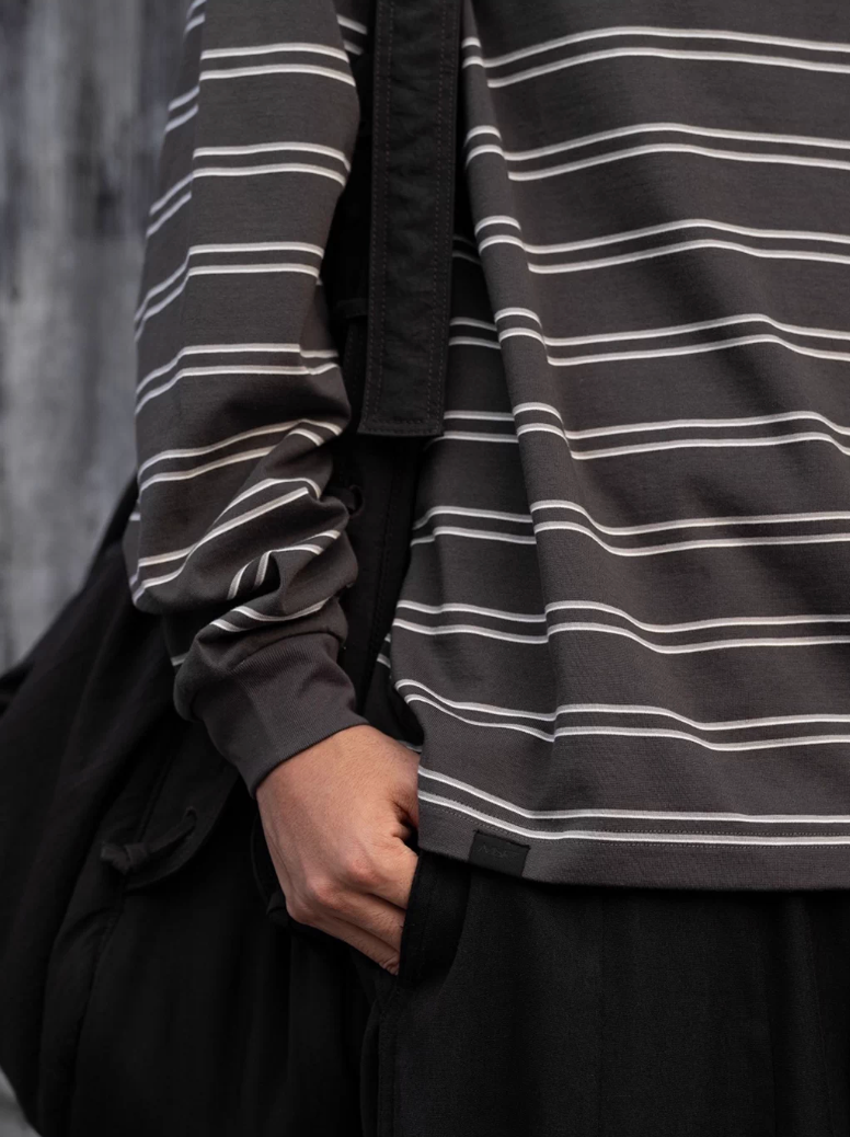 MASSULTI ストライプ ロングTシャツ MB5080