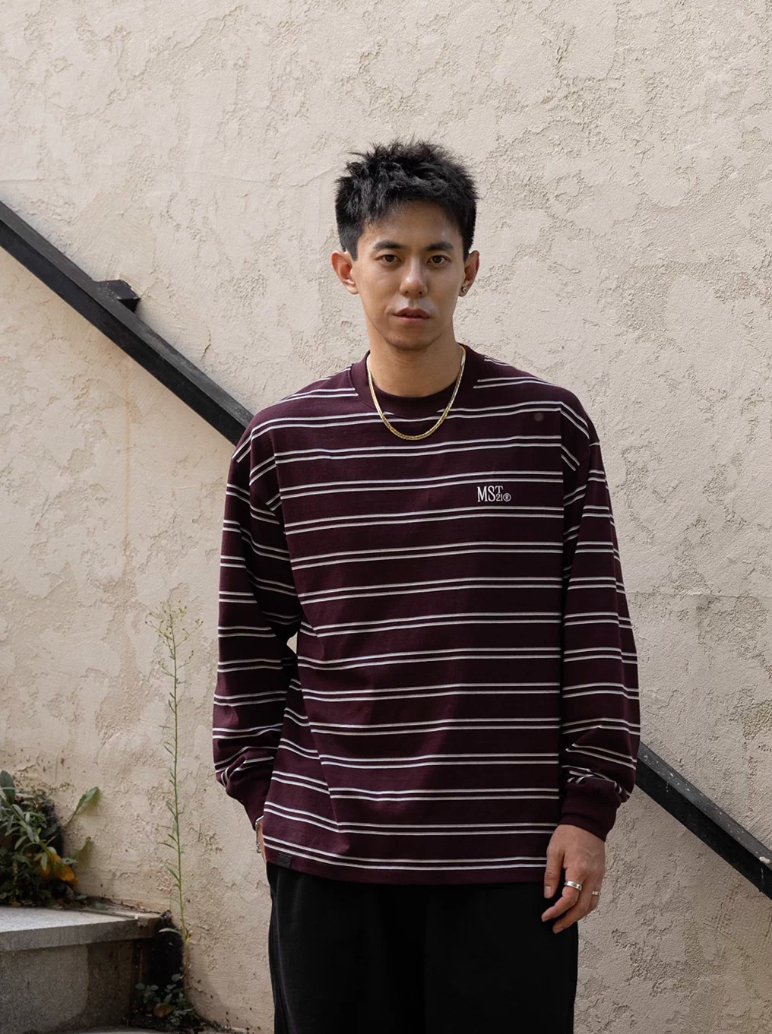MASSULTI ストライプ ロングTシャツ MB5080