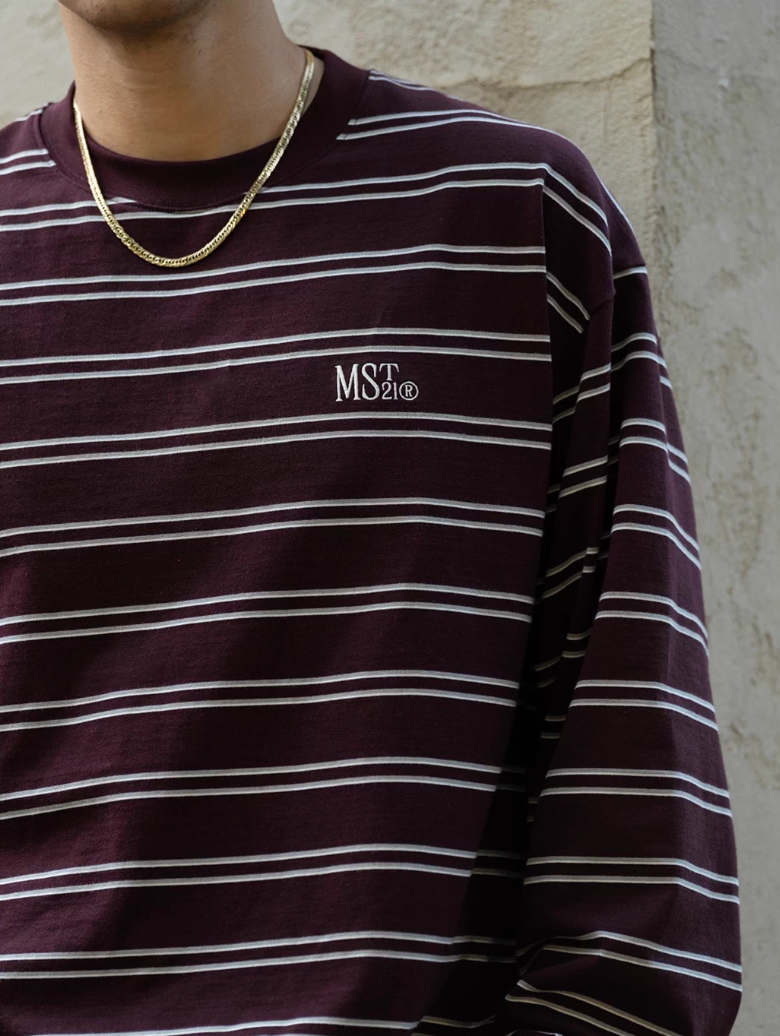 MASSULTI ストライプ ロングTシャツ MB5080