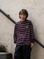 MASSULTI ストライプ ロングTシャツ MB5080