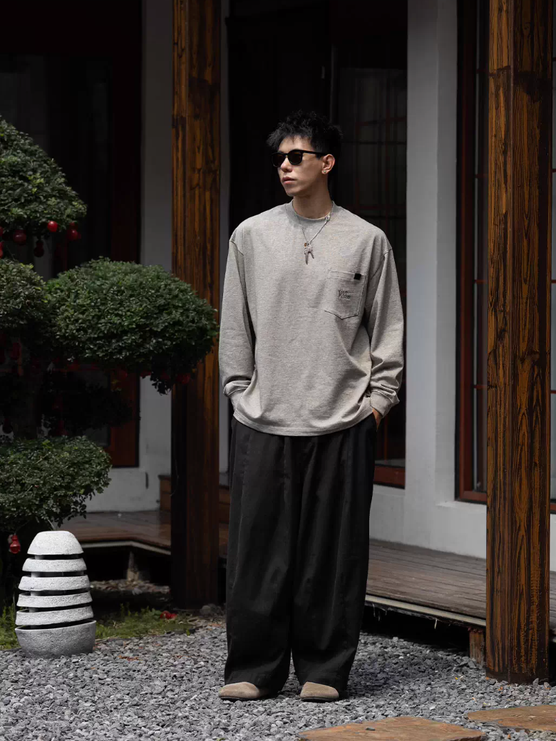 MASSULTI ポケット ロングTシャツ MB5083