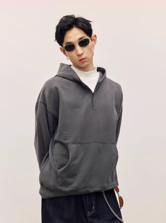 MASSULTI ウォッシュ ハーフジップ パーカー MB5089