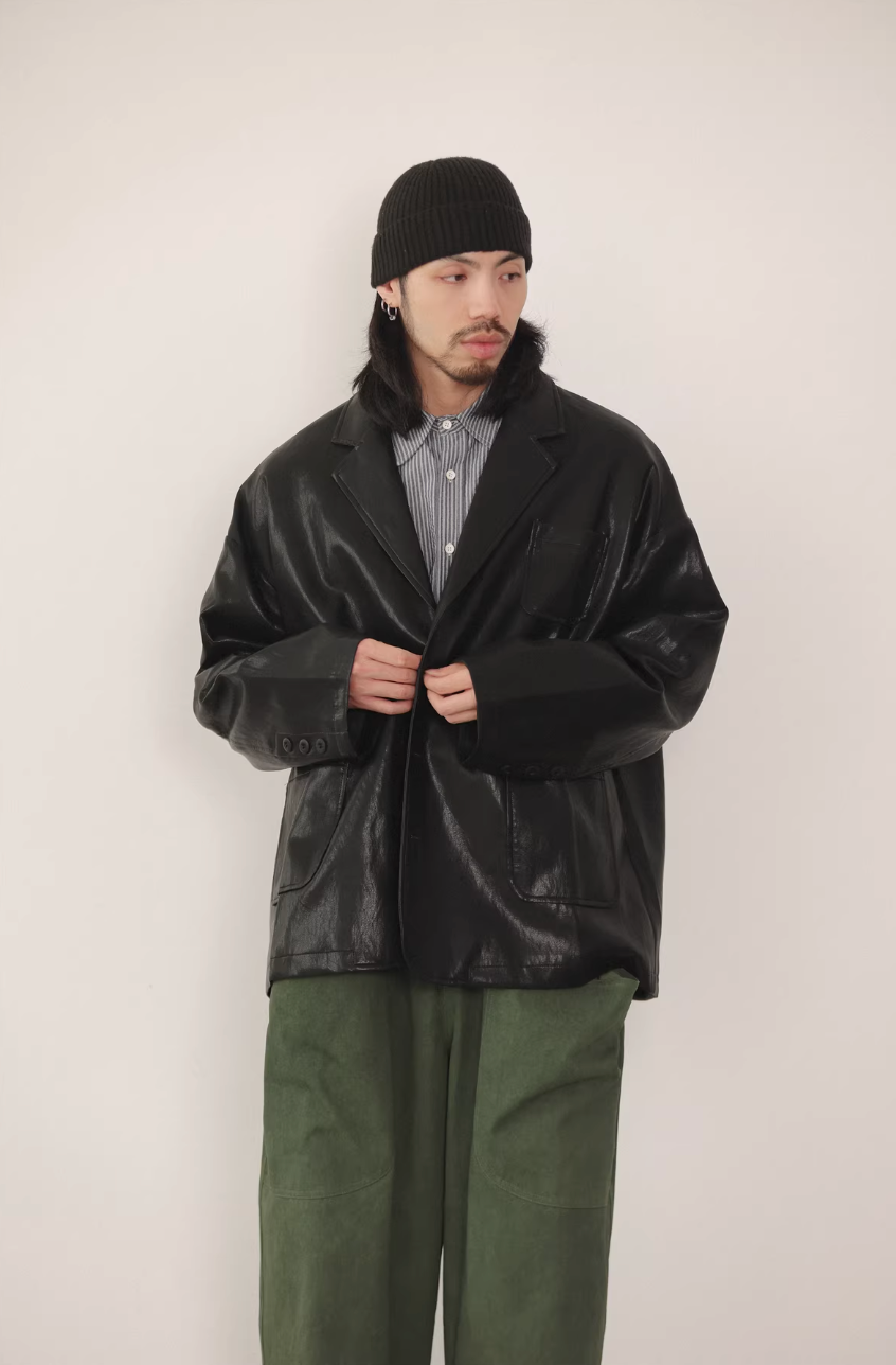 NOEARS レザーテーラードジャケット MB5121