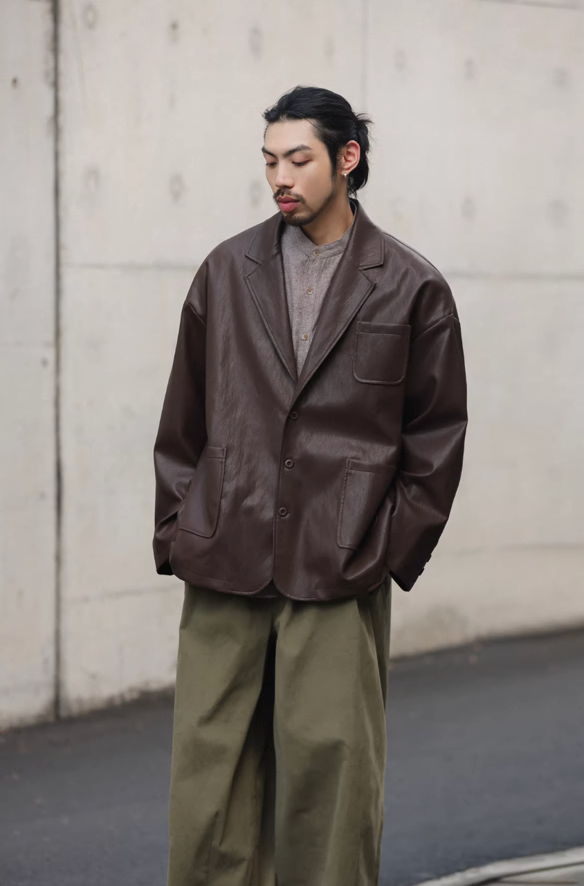 NOEARS レザーテーラードジャケット MB5121