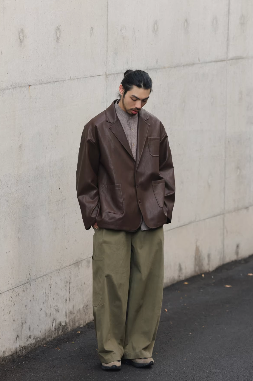 NOEARS レザーテーラードジャケット MB5121