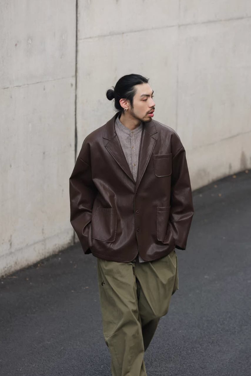 NOEARS レザーテーラードジャケット MB5121