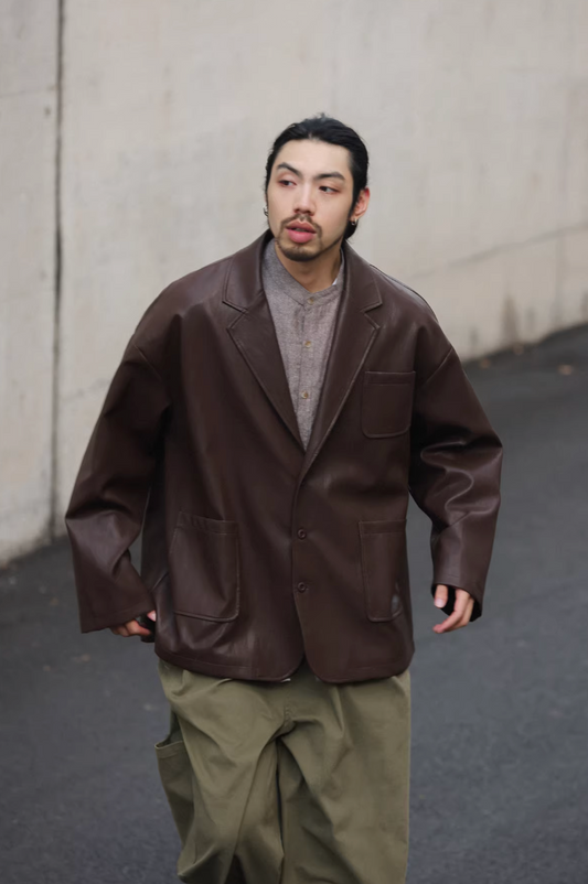 NOEARS レザーテーラードジャケット MB5121