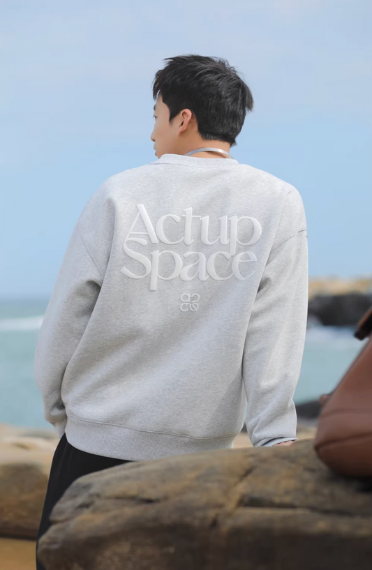 ACTUP バックプリント スウェット MB5130