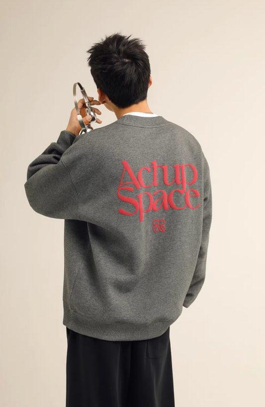 ACTUP バックプリント スウェット MB5130