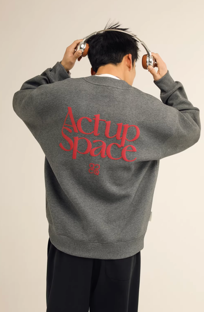 ACTUP バックプリント スウェット MB5130