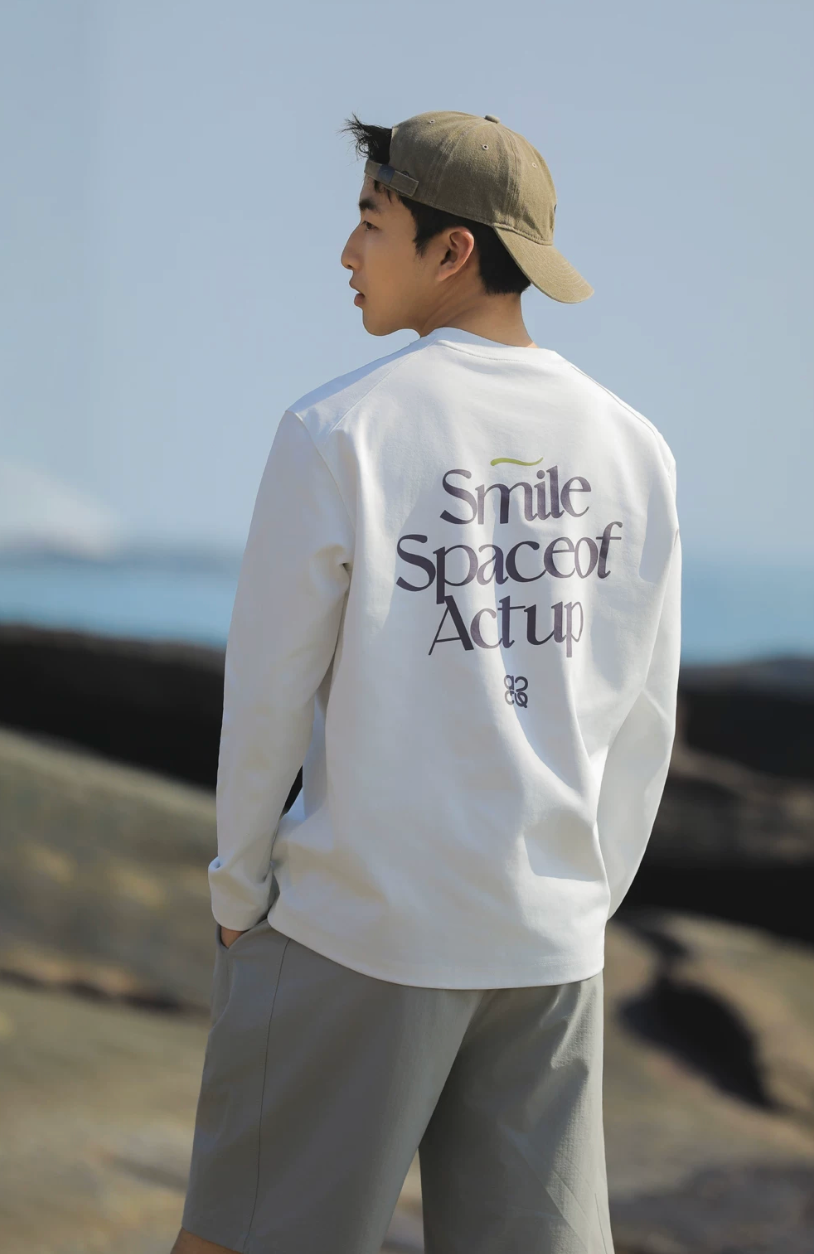 ACTUP バックプリント ロングTシャツ MB5148