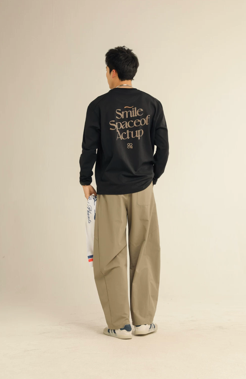 ACTUP バックプリント ロングTシャツ MB5148
