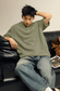 ACTUP ヘンリーネック ワッフルTシャツ MB5158