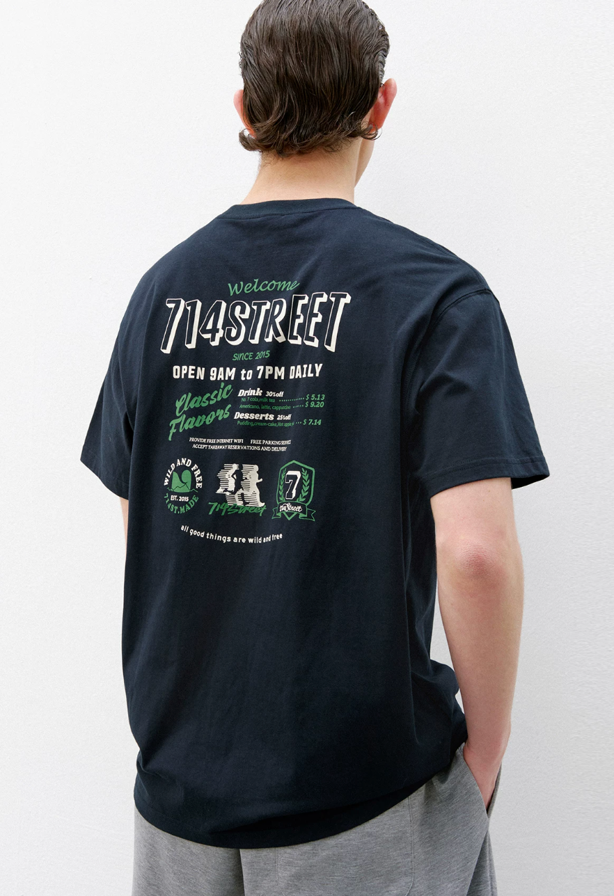 714STREET バックプリント Tシャツ MB5173