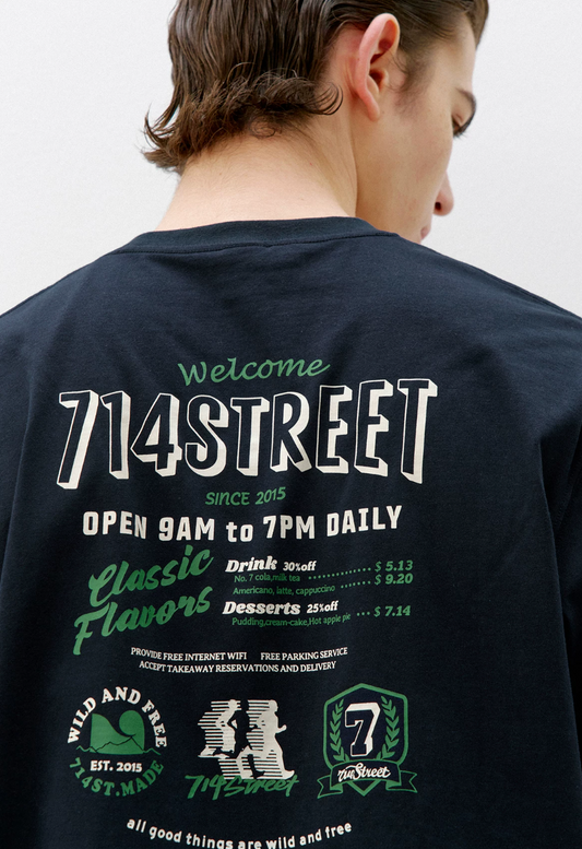 714STREET バックプリント Tシャツ MB5173