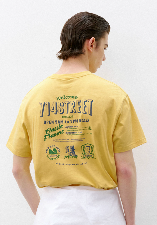 714STREET バックプリント Tシャツ MB5173