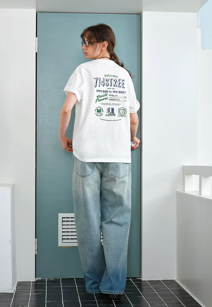 714STREET バックプリント Tシャツ MB5173