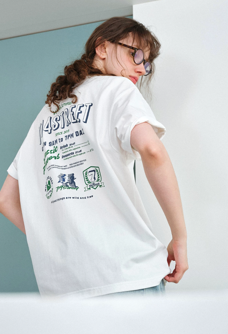 714STREET バックプリント Tシャツ MB5173