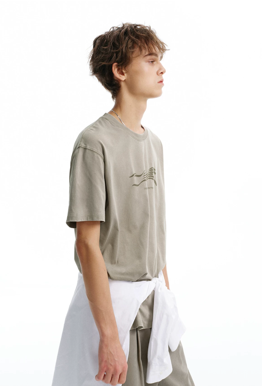 714STREET ウォッシュ フロントロゴ Tシャツ MB5174
