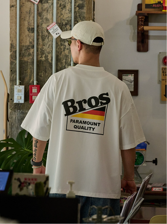 BROSHOOD バックプリント Tシャツ MB5219