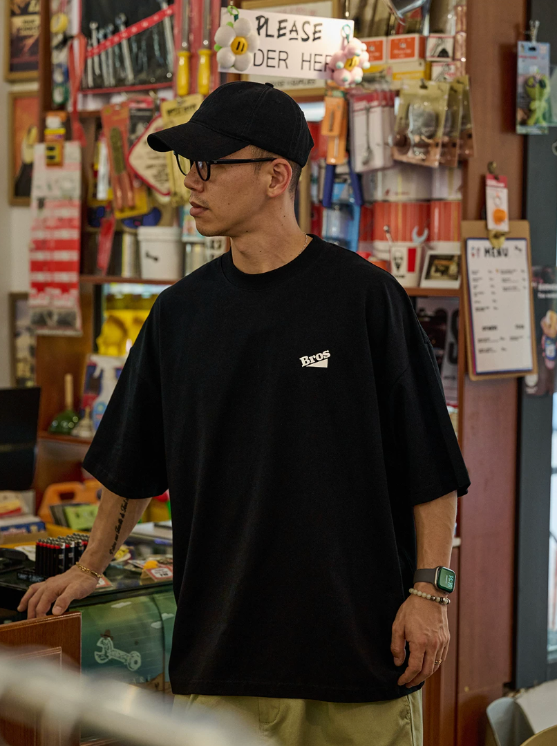BROSHOOD バックプリント Tシャツ MB5219