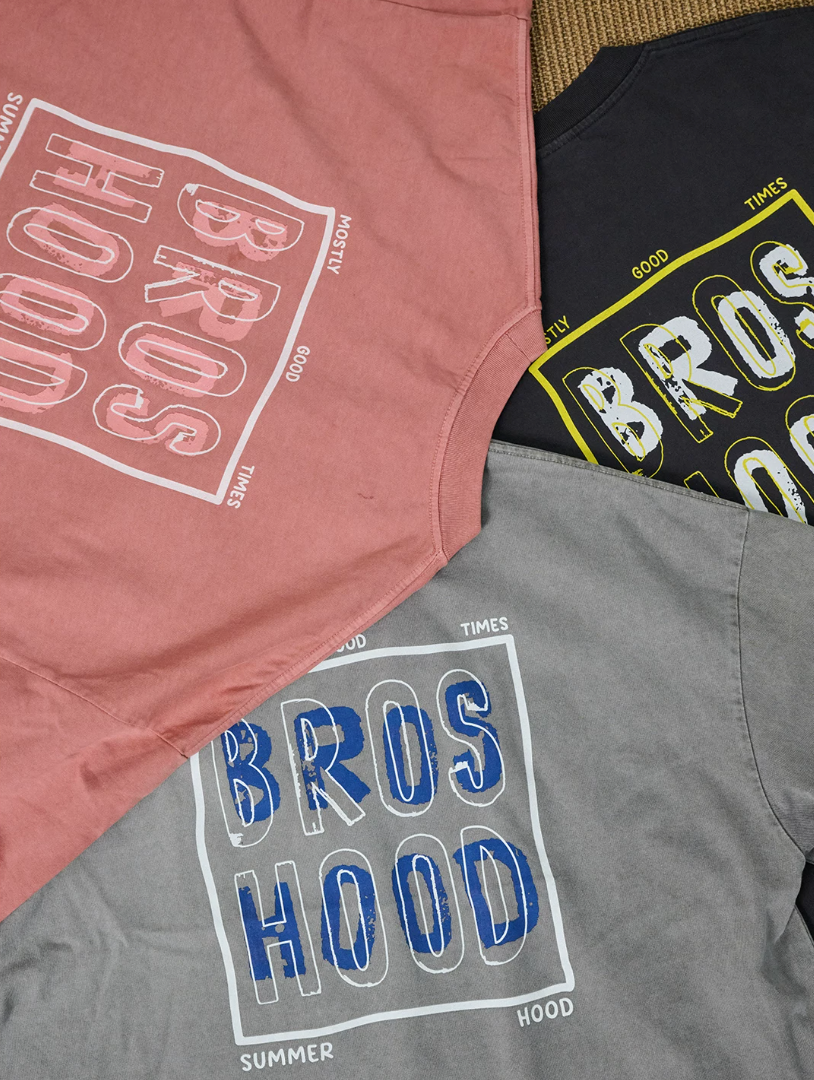 BROSHOOD バックプリント Tシャツ MB5221