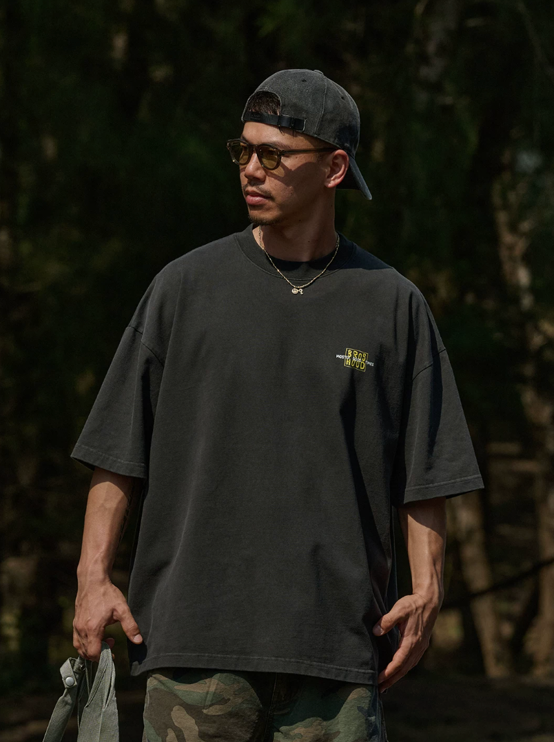 BROSHOOD バックプリント Tシャツ MB5221