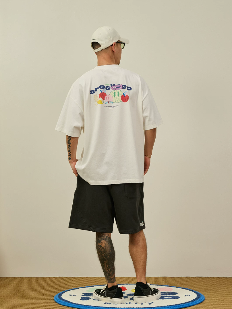 BROSHOOD バックプリント Tシャツ MB5222