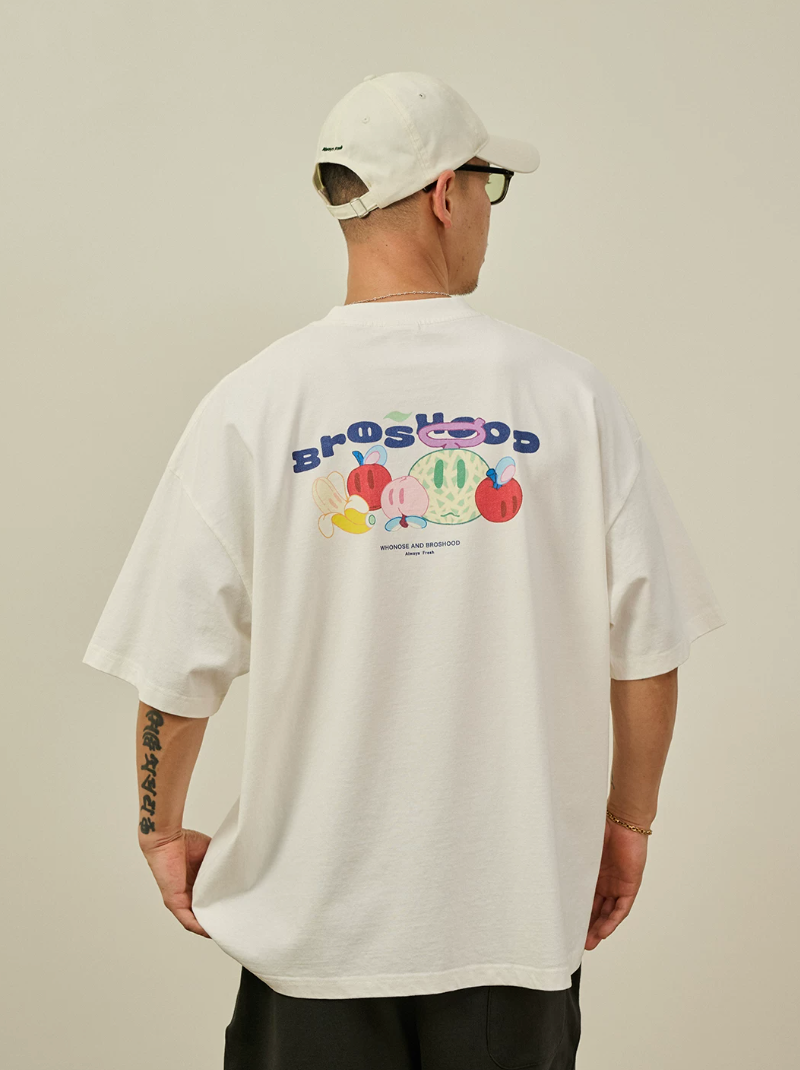 BROSHOOD バックプリント Tシャツ MB5222