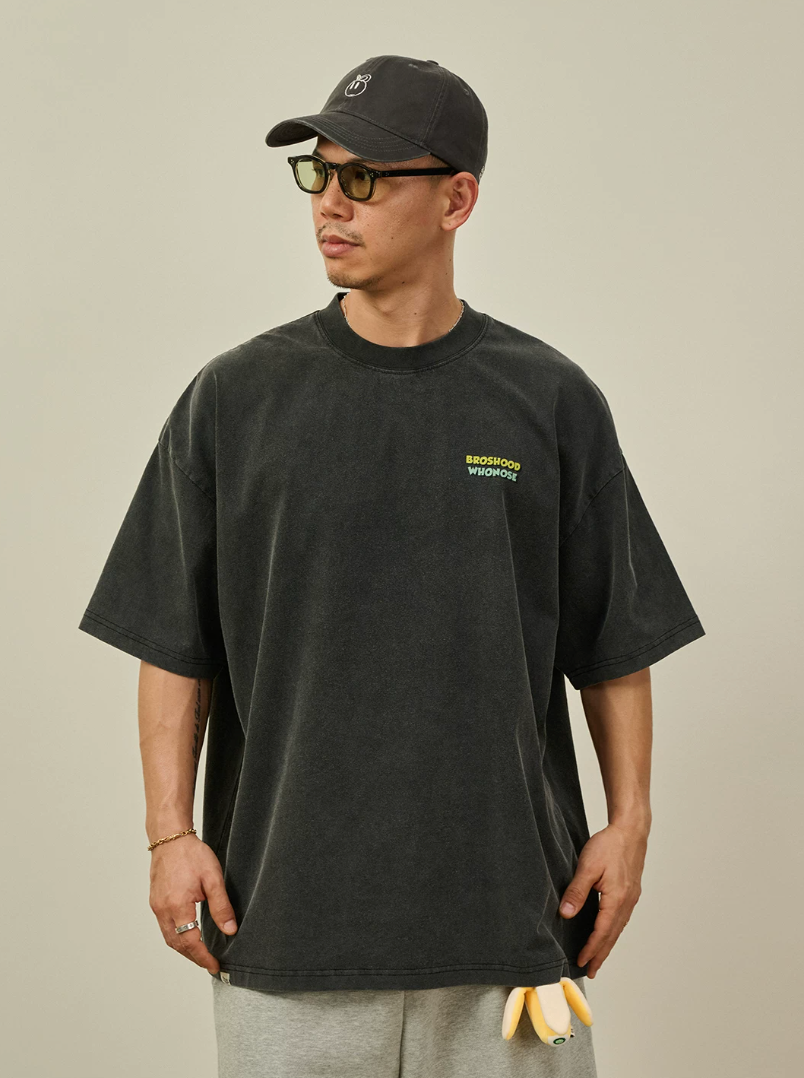 BROSHOOD バックプリント Tシャツ MB5223