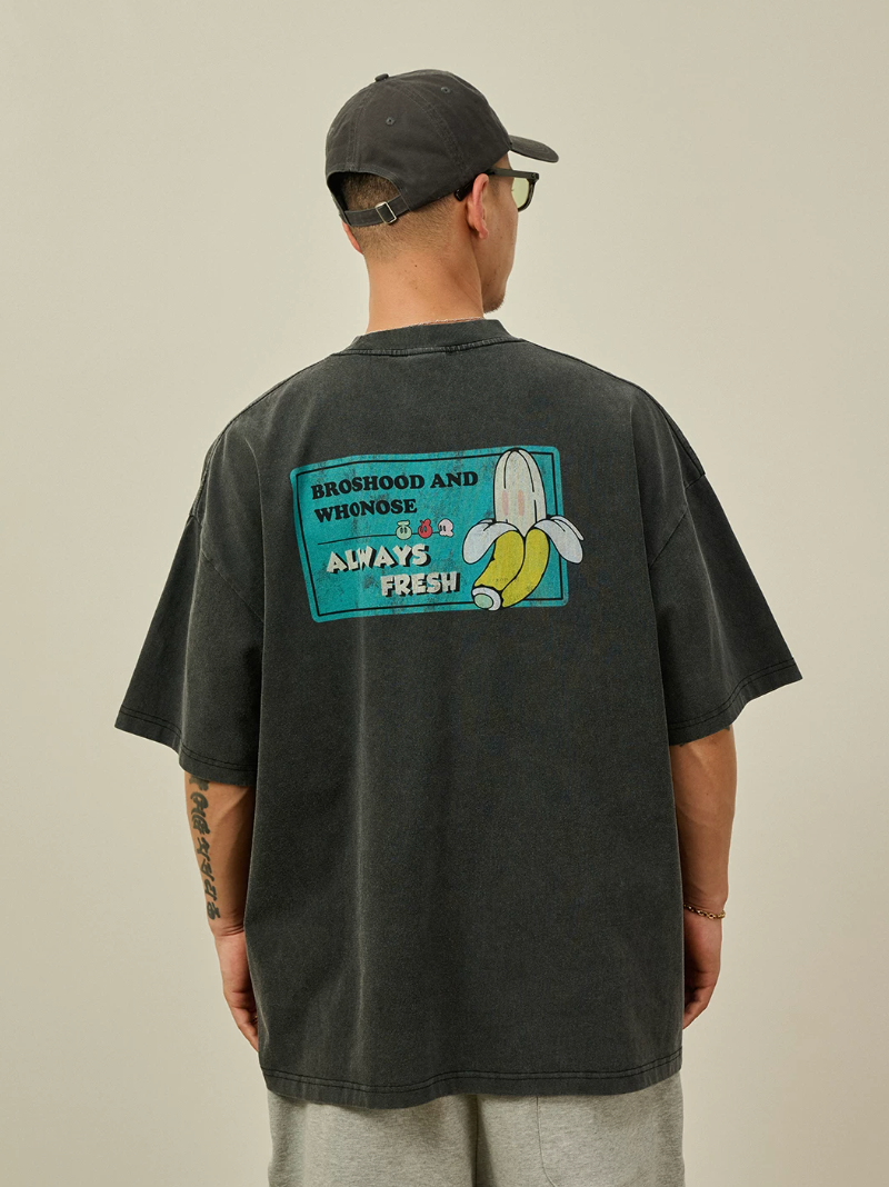 BROSHOOD バックプリント Tシャツ MB5223