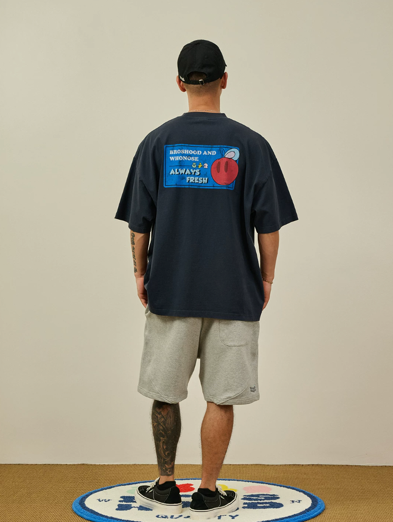 BROSHOOD バックプリント Tシャツ MB5223
