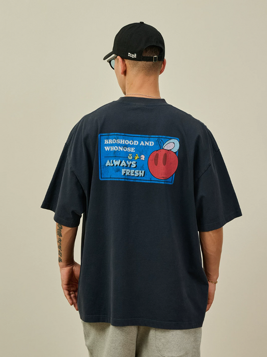 BROSHOOD バックプリント Tシャツ MB5223