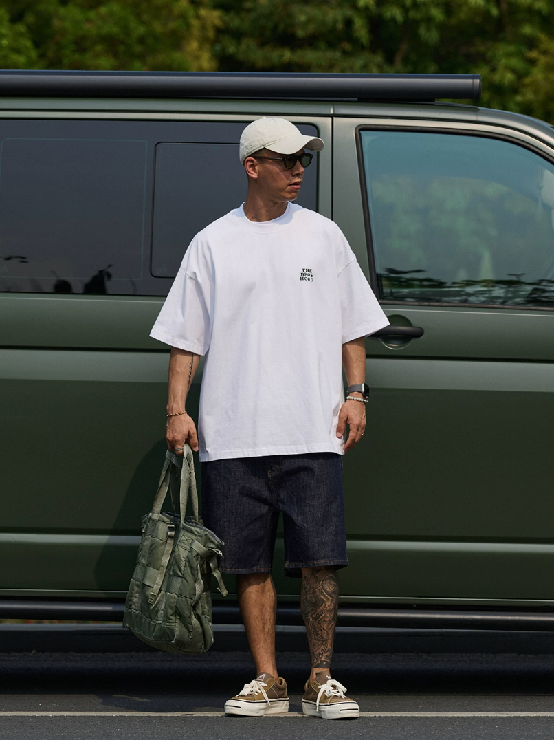 BROSHOOD バックプリント Tシャツ MB5224