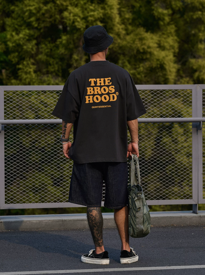 BROSHOOD バックプリント Tシャツ MB5224