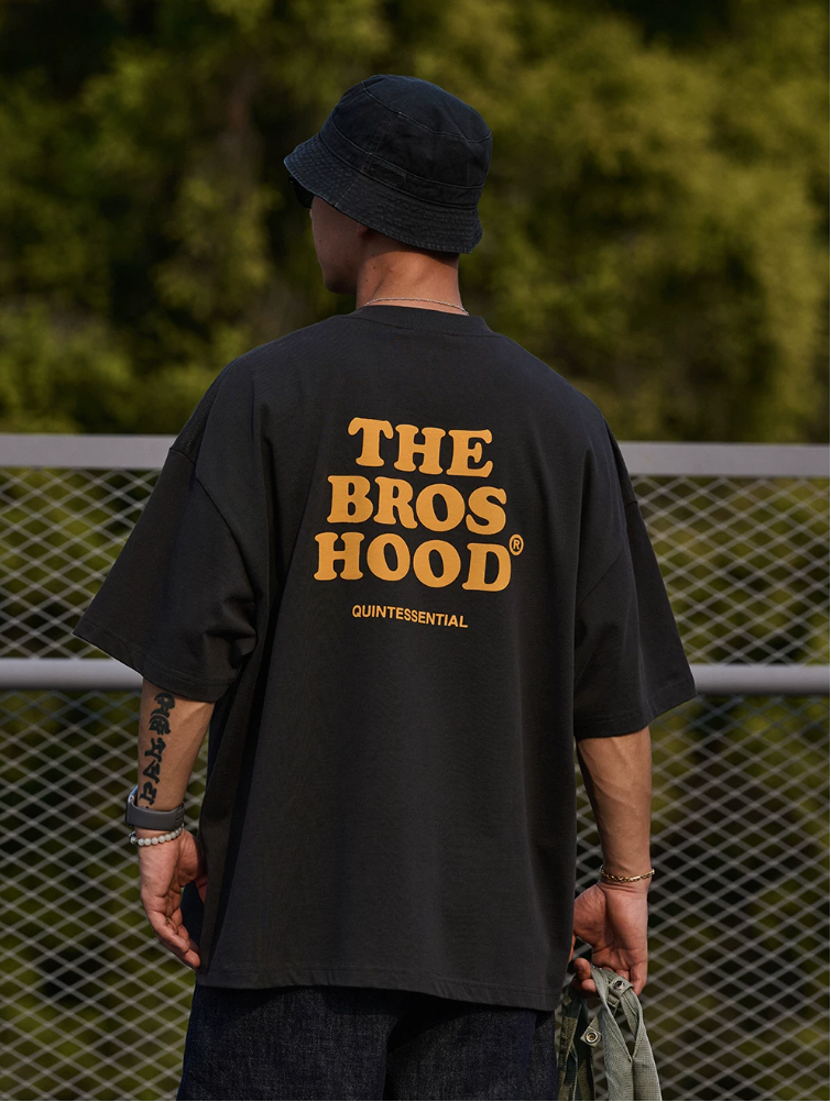 BROSHOOD バックプリント Tシャツ MB5224