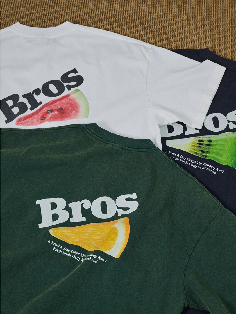 BROSHOOD バックプリント Tシャツ MB5225