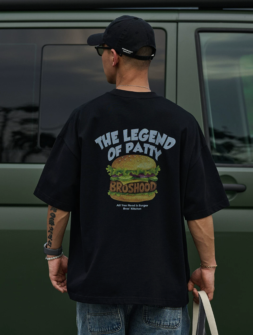 BROSHOOD バックプリント Tシャツ MB5226