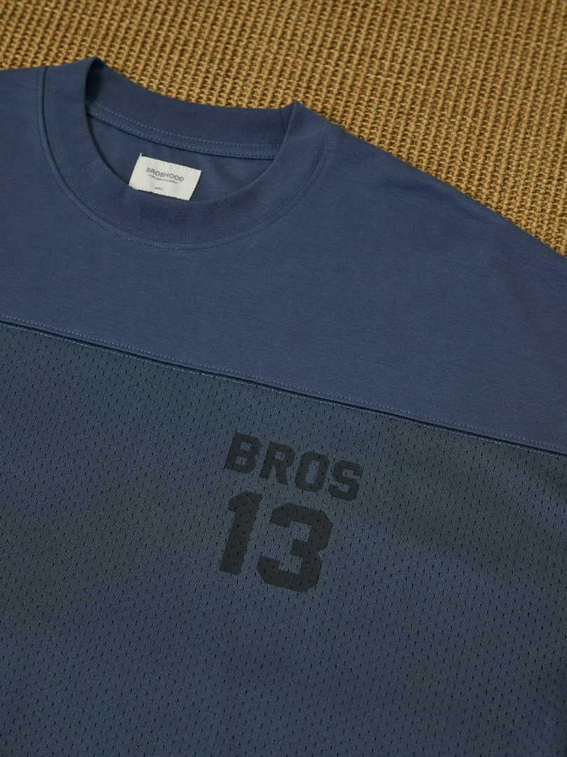BROSHOOD バックプリント メッシュTシャツ MB5227