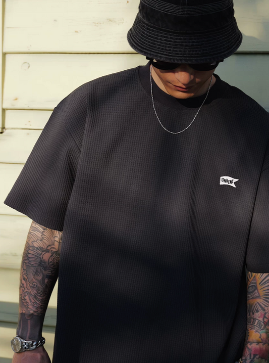UNBENT ワンポイントロゴ ワッフルTシャツ MB5244