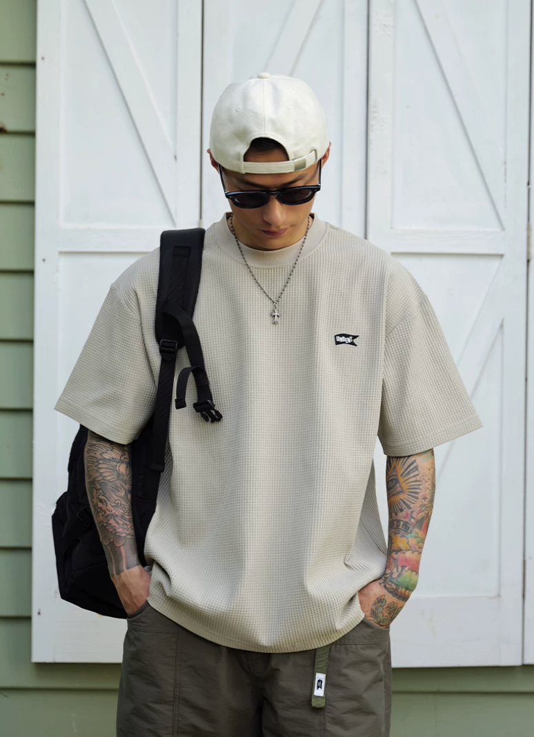 UNBENT ワンポイントロゴ ワッフルTシャツ MB5244
