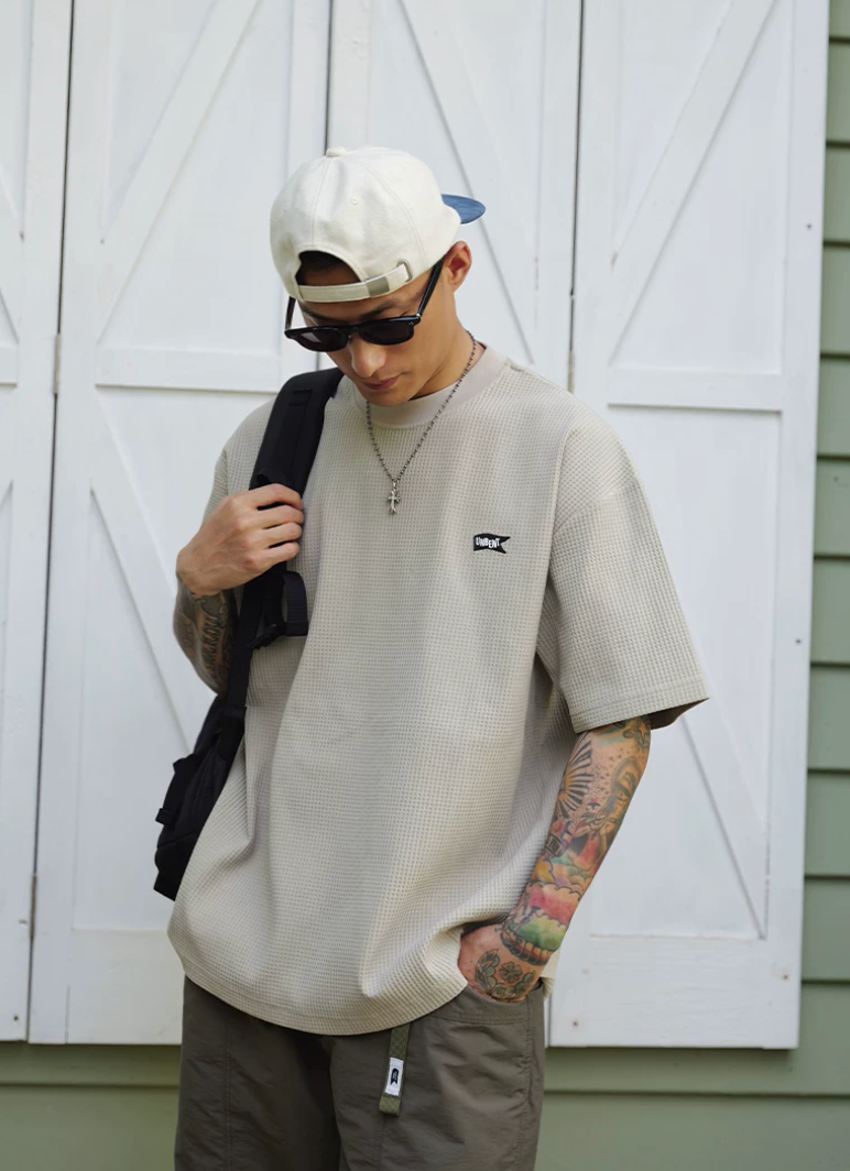 UNBENT ワンポイントロゴ ワッフルTシャツ MB5244