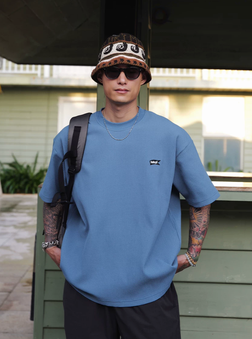 UNBENT ワンポイントロゴ ワッフルTシャツ MB5244