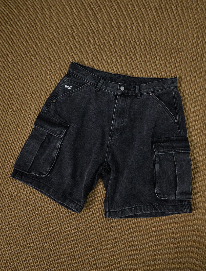 BROSHOOD カーゴ デニム ハーフパンツ MB5257