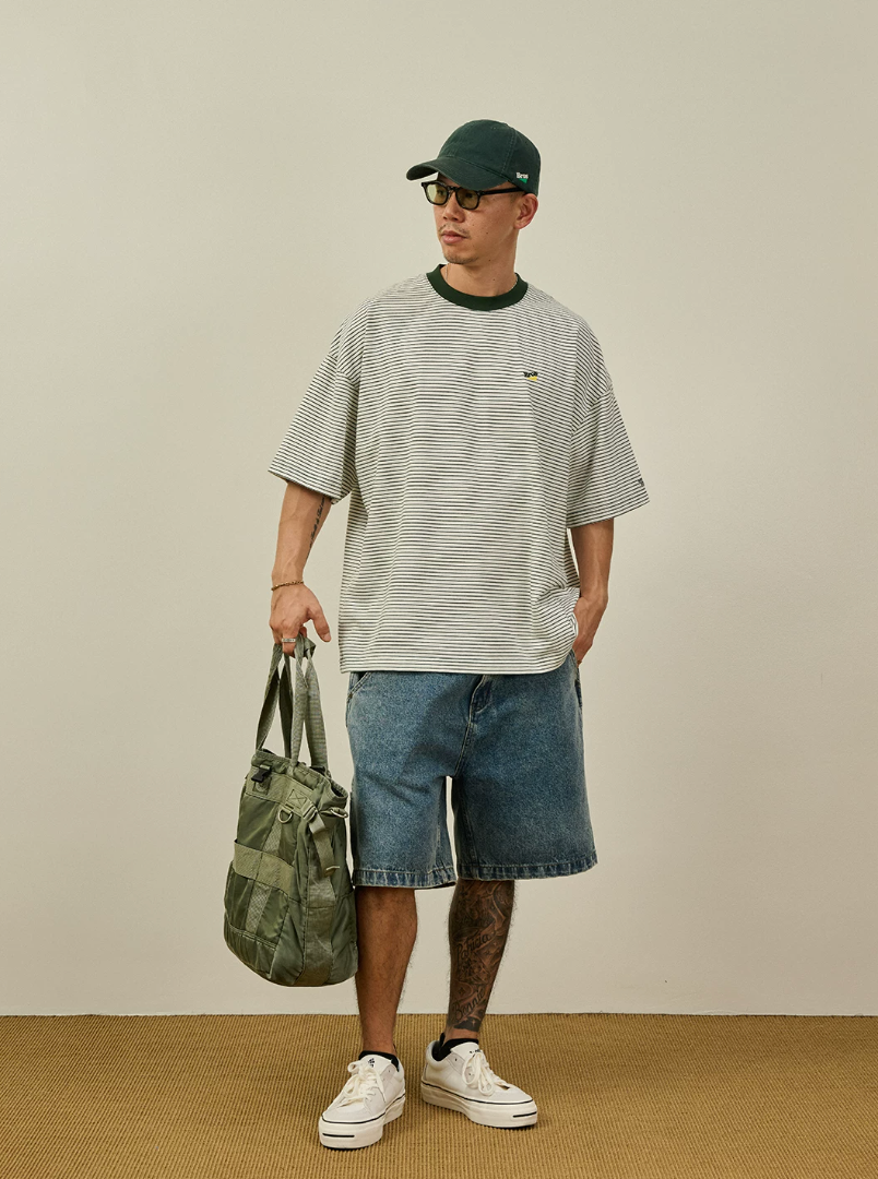 BROSHOOD ストライプ Tシャツ MB5261
