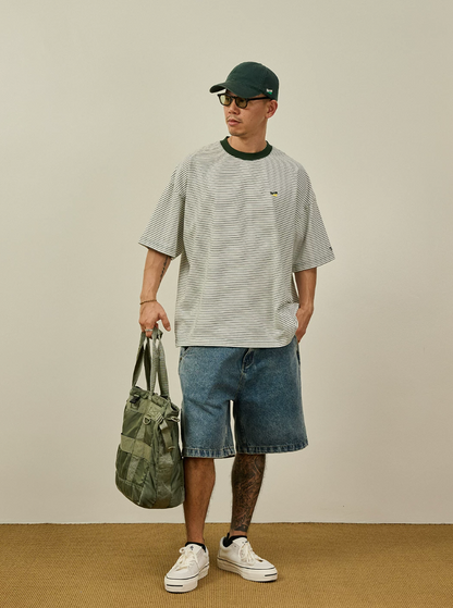 BROSHOOD ストライプ Tシャツ MB5261