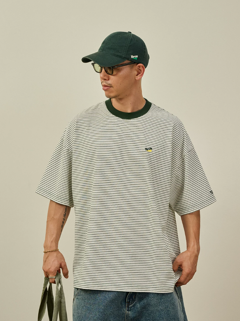 BROSHOOD ストライプ Tシャツ MB5261