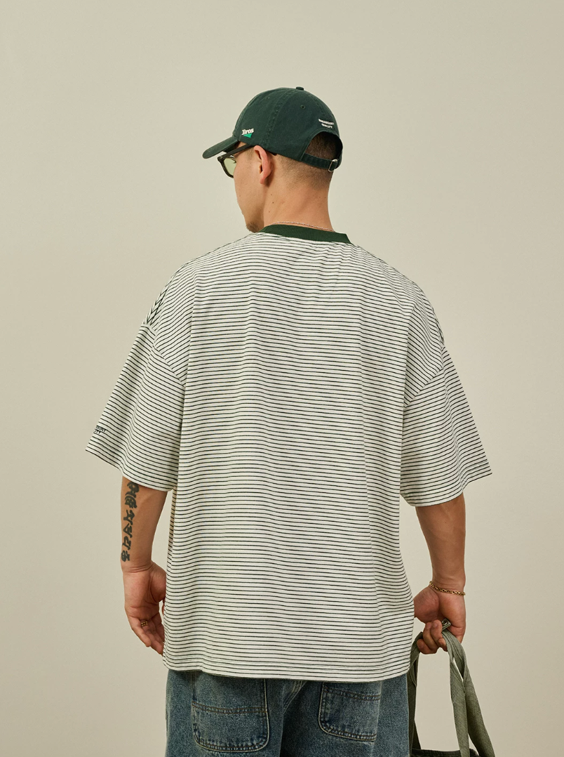BROSHOOD ストライプ Tシャツ MB5261