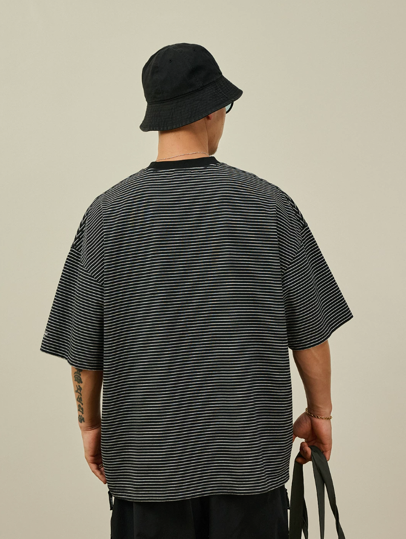BROSHOOD ストライプ Tシャツ MB5261