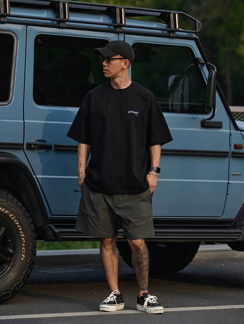 BROSHOOD バックプリント Tシャツ MB5265